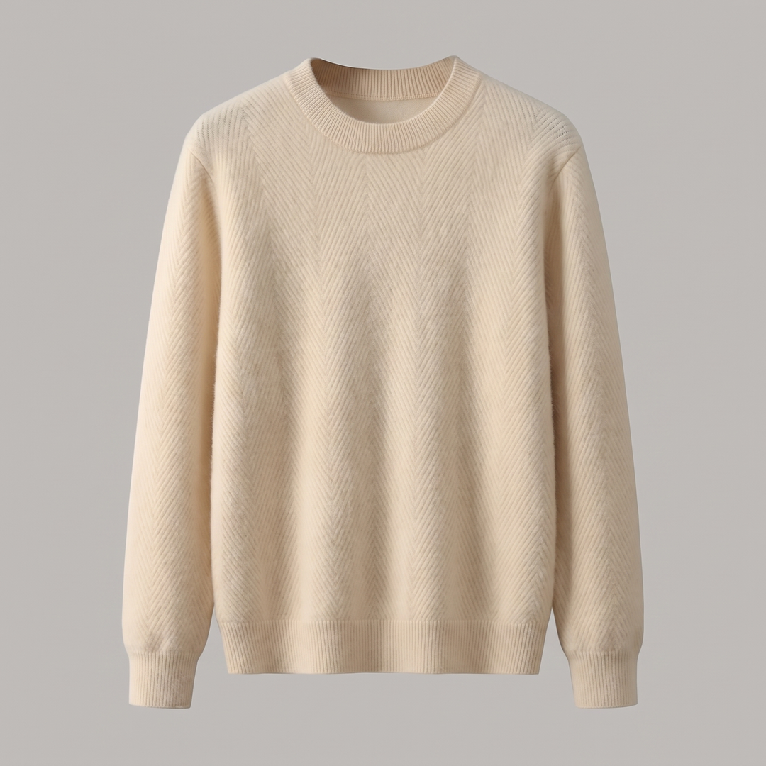 Julian | Men's Cashmere Jumper Chevron Knit Relaxed Fit