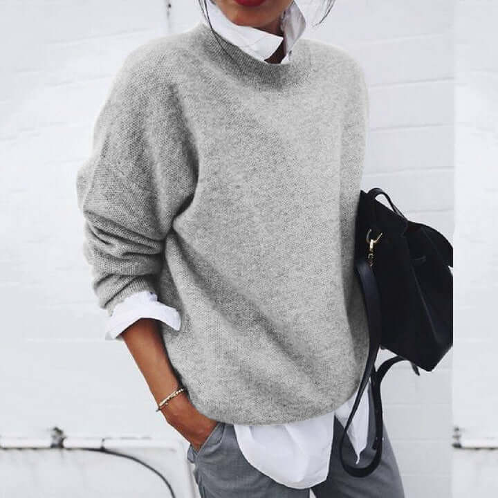 Jade | Women's Soft Knit Jumper Draped Classic Fit Layering