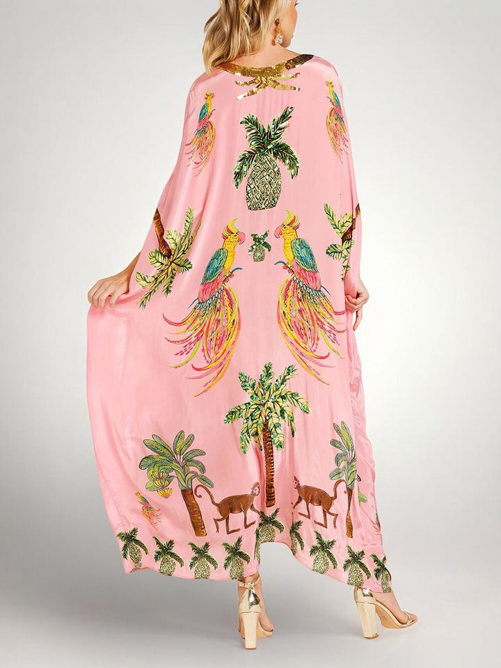 Sahara | Women's V-Neck Maxi Dress with Sequins