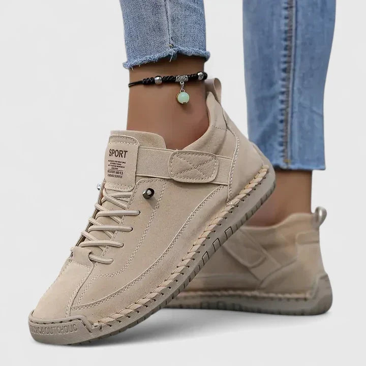 Georgia | Women's Lace-Up Trainers Hook-and-Loop Strap Mid-Top