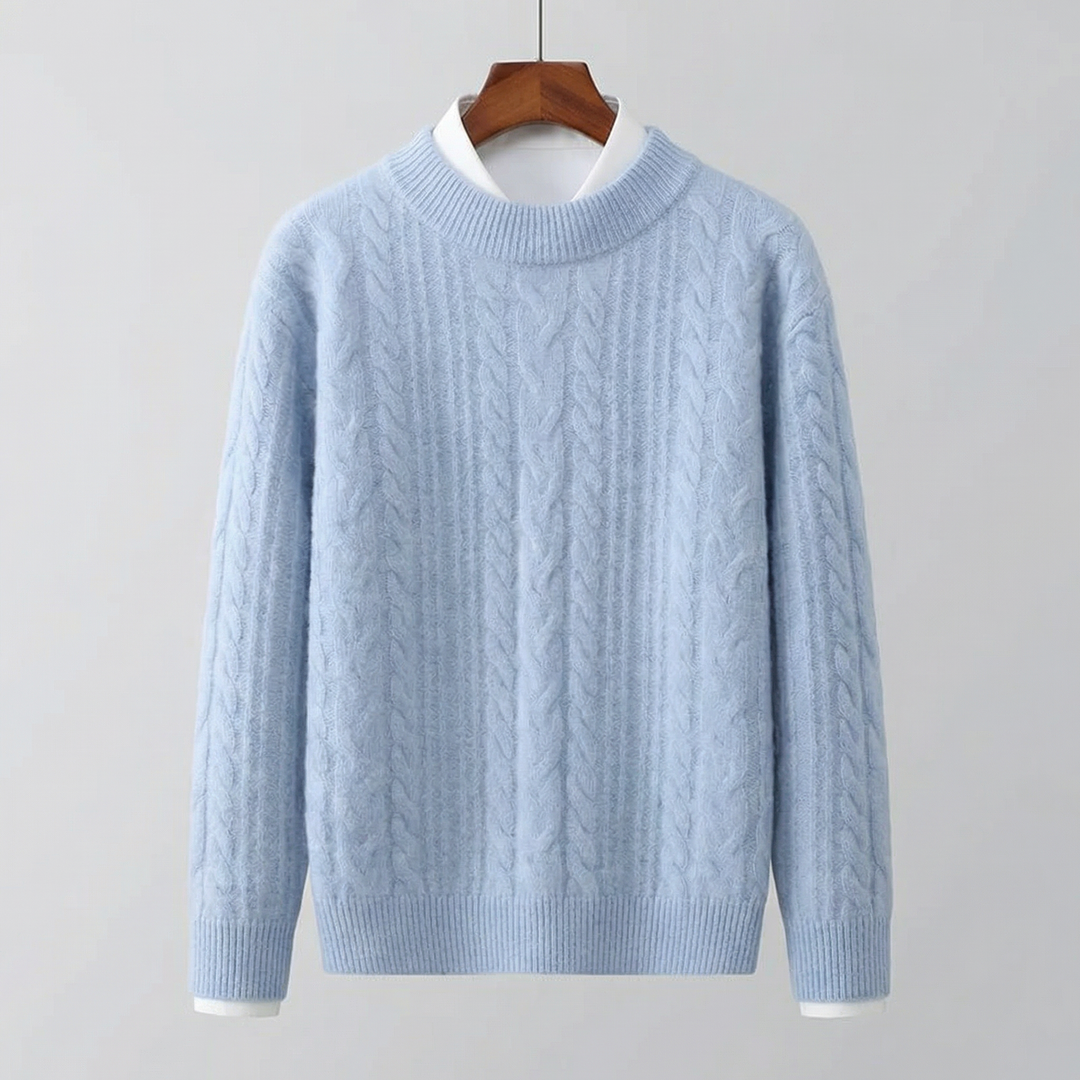 Amelia | Women's Cashmere Cable Knit Jumper Crew Neck