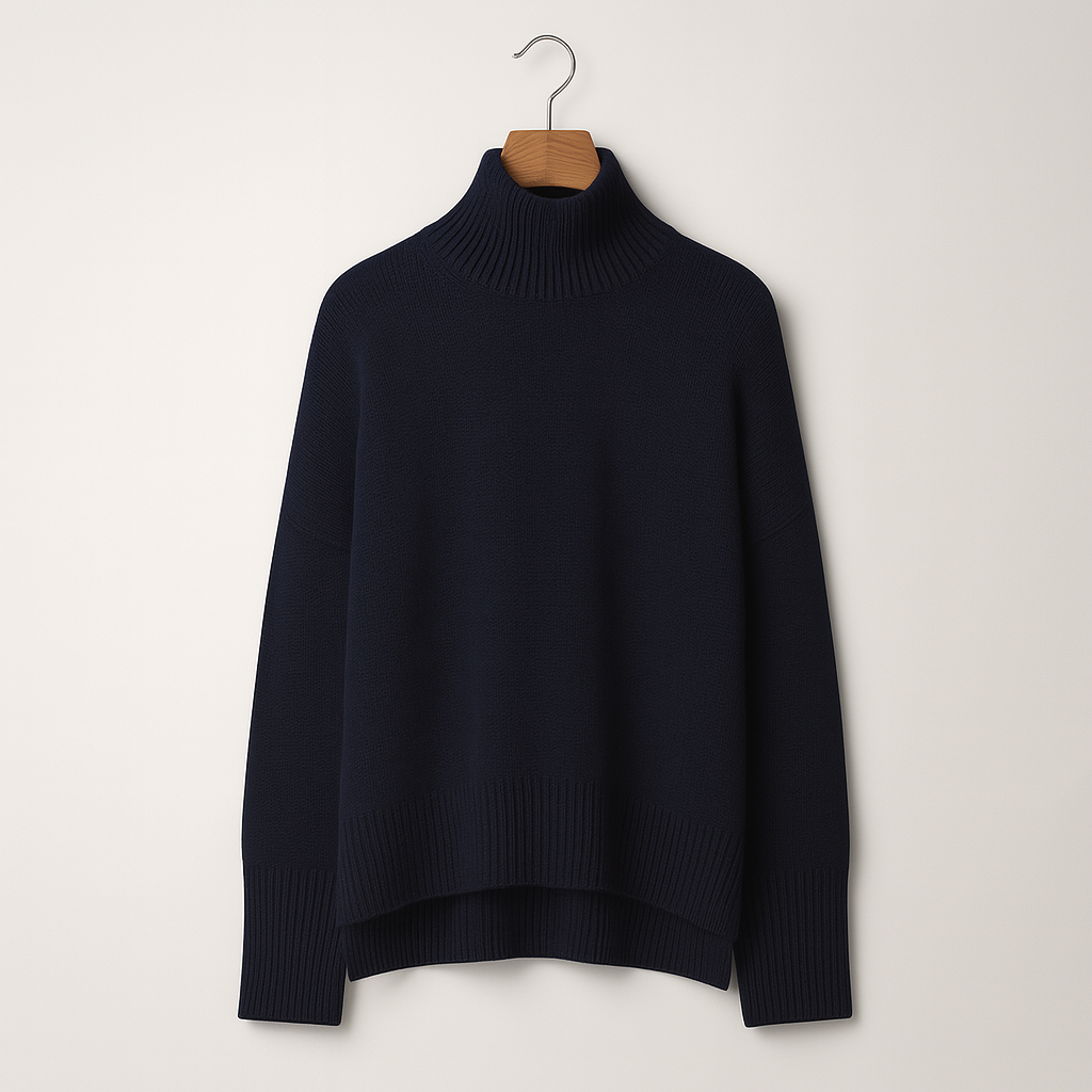 Women’s Roll-Neck Jumper – Soft Knit for Autumn and Winter
