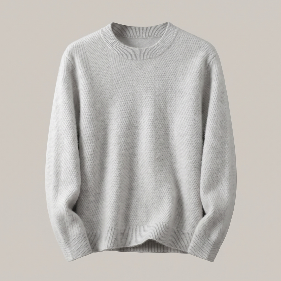 Julian | Men's Cashmere Jumper Chevron Knit Relaxed Fit
