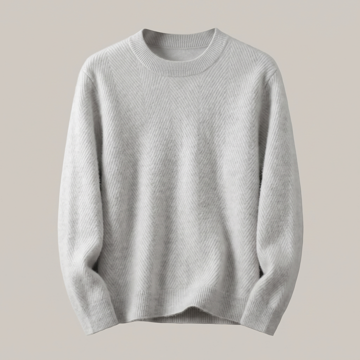 Julian | Men's Cashmere Jumper Chevron Knit Relaxed Fit
