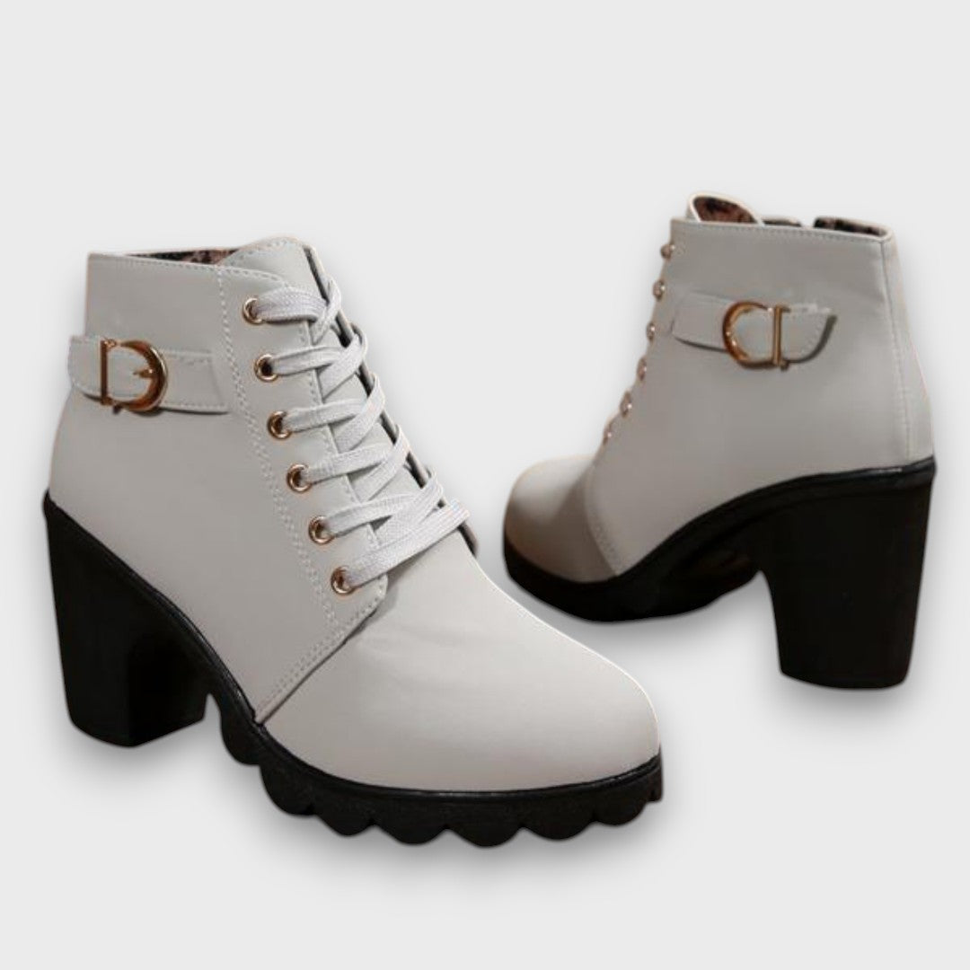 Ardella | Elegant Lace-Up Boots with Buckle