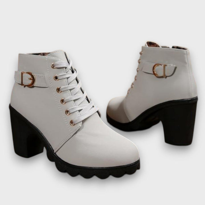 Ardella | Elegant Lace-Up Boots with Buckle