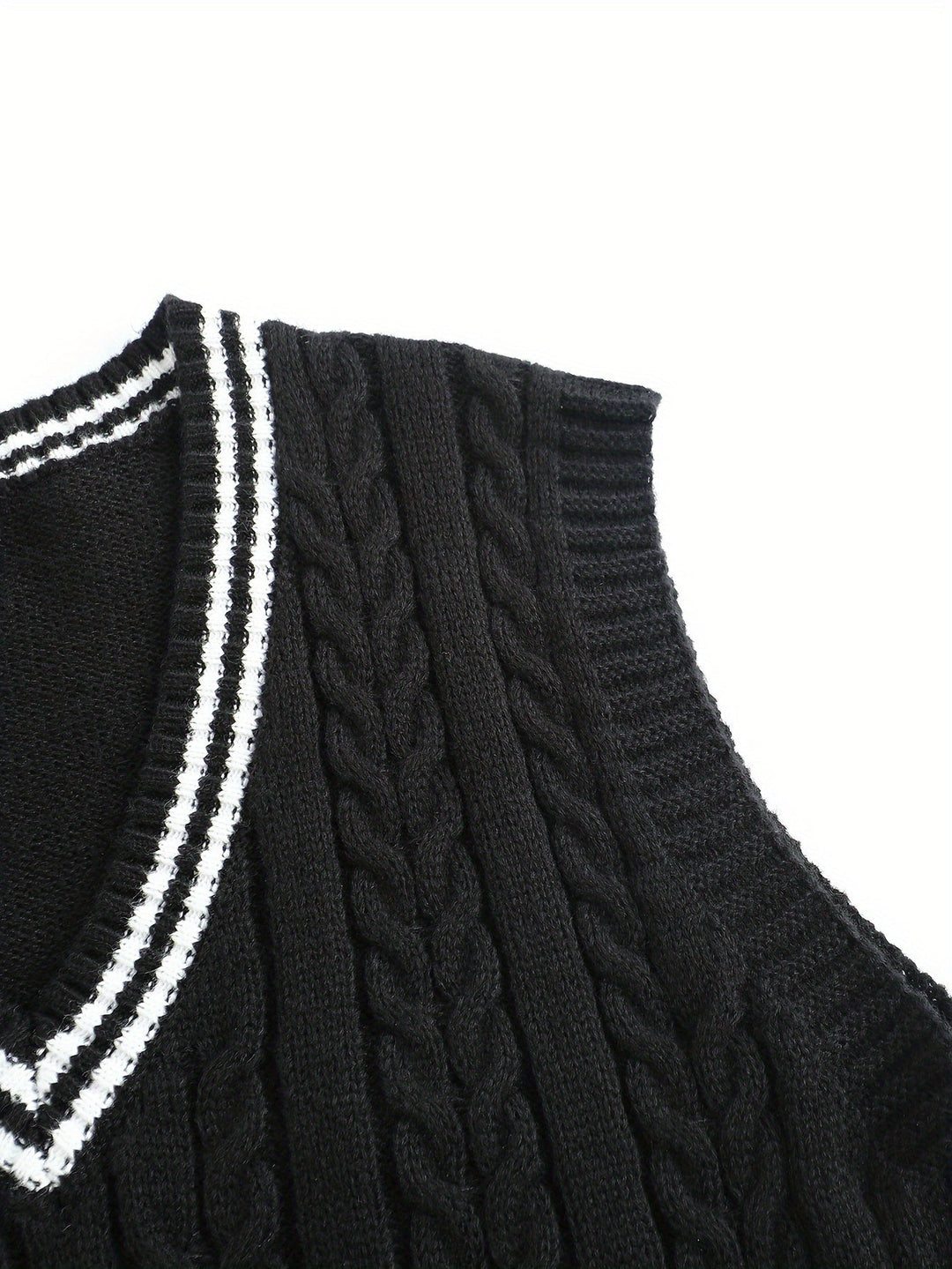 Gideon | Cable-Knit V-Neck Sweater Vest