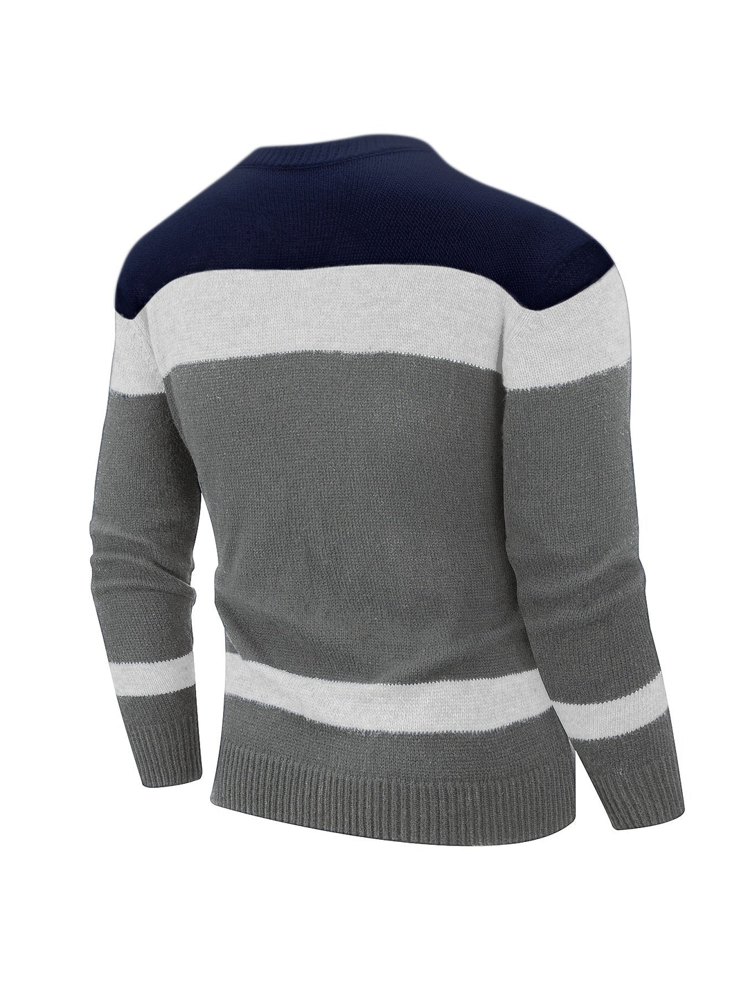 Ethan | Men's Colour Block Knitted Jumper Crew Neck
