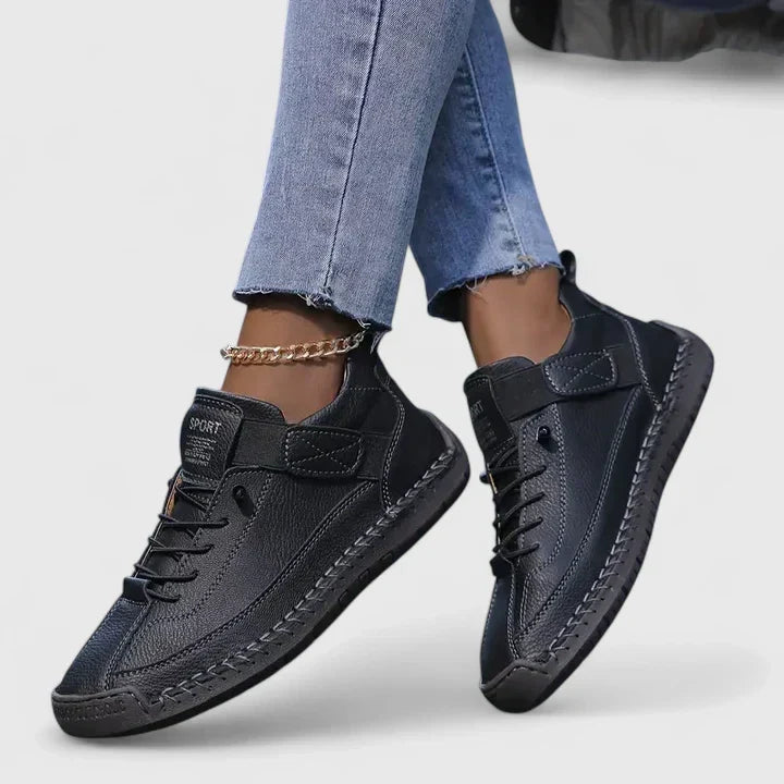 Georgia | Women's Lace-Up Trainers Hook-and-Loop Strap Mid-Top