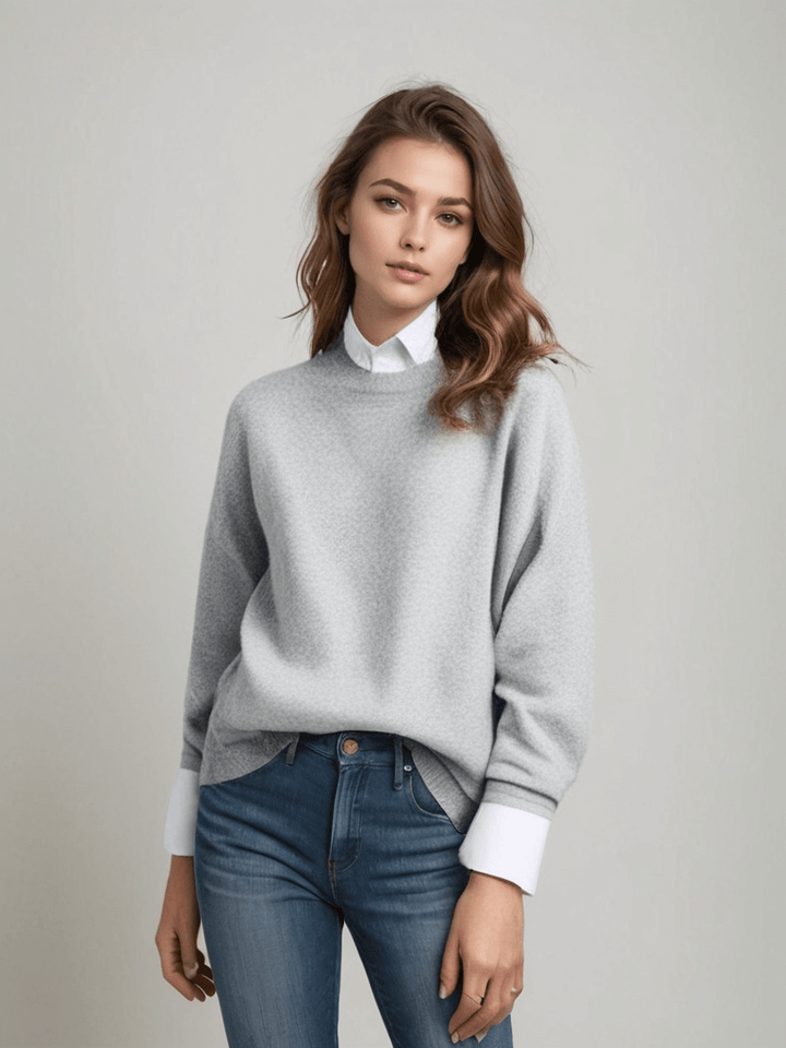 Jade | Women's Soft Knit Jumper Draped Classic Fit Layering