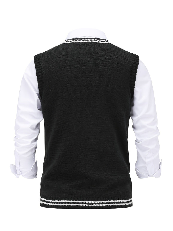 Gideon | Cable-Knit V-Neck Sweater Vest