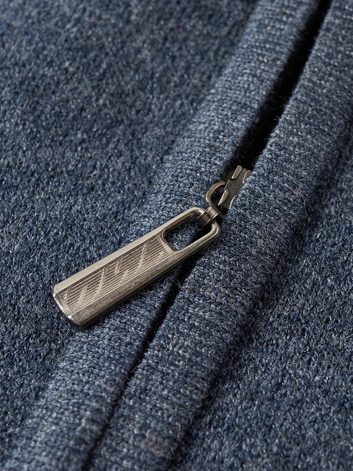 Oscar | Men's Knitted Zip Neck Jumper Long Sleeve