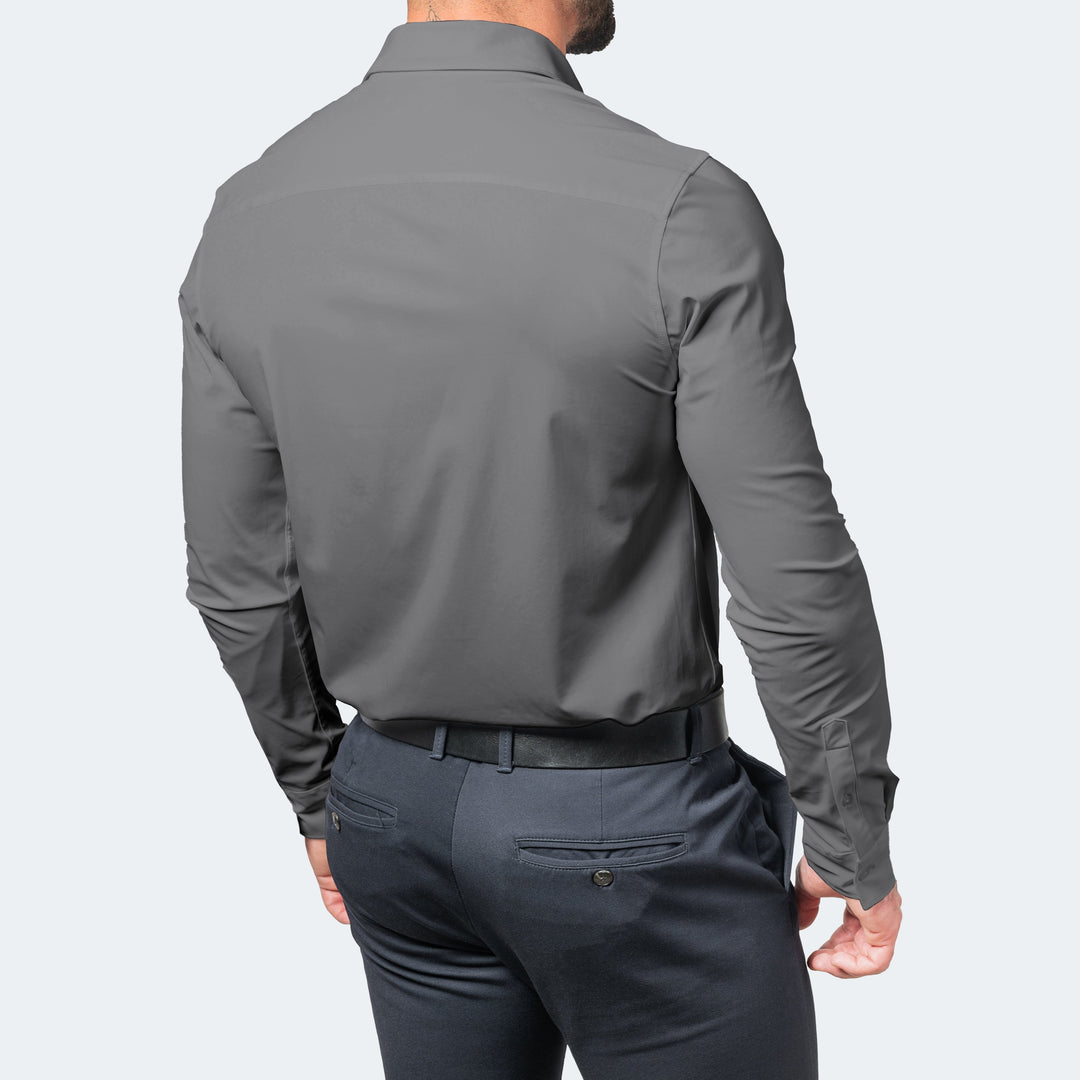 Barnaby | Men's Slim Fit Stretch Shirt Wrinkle-Free Wide Collar