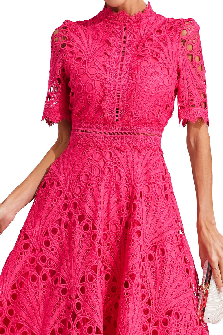 Vivienne Elegant Lace Midi Dress for Women