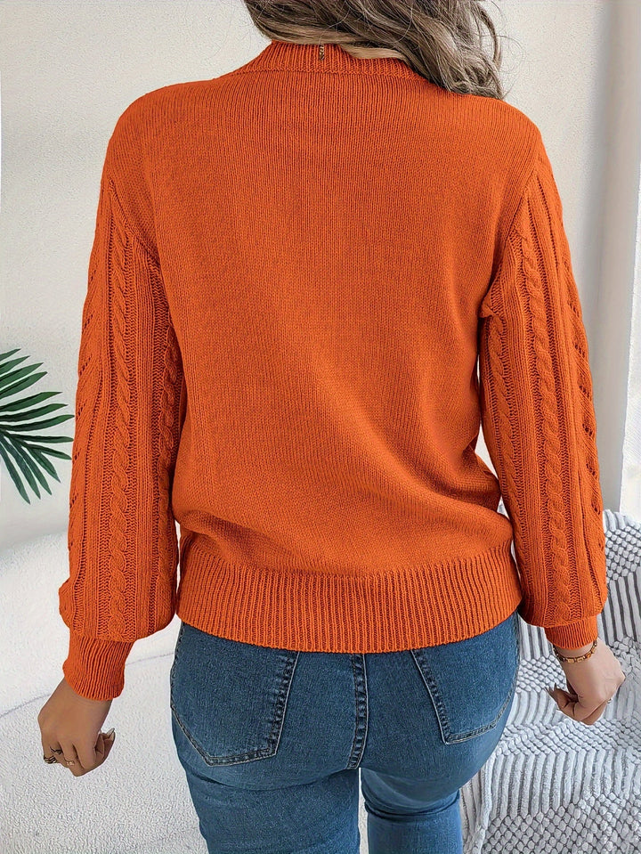 Blythe | Women's Cable Knit Textured Jumper Round Neck