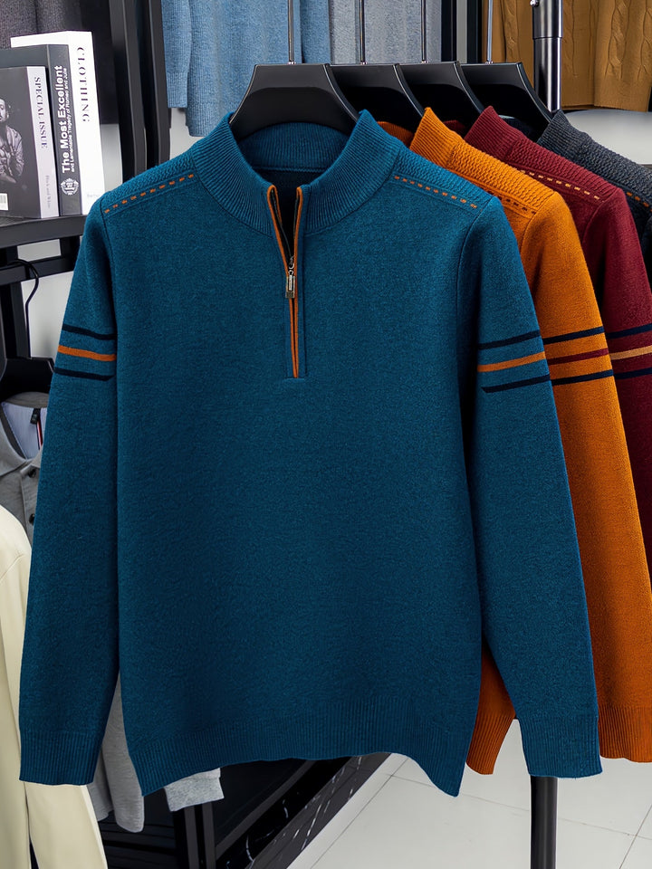 Daniel | Men's Half Zip Knitted Jumper Long Sleeve