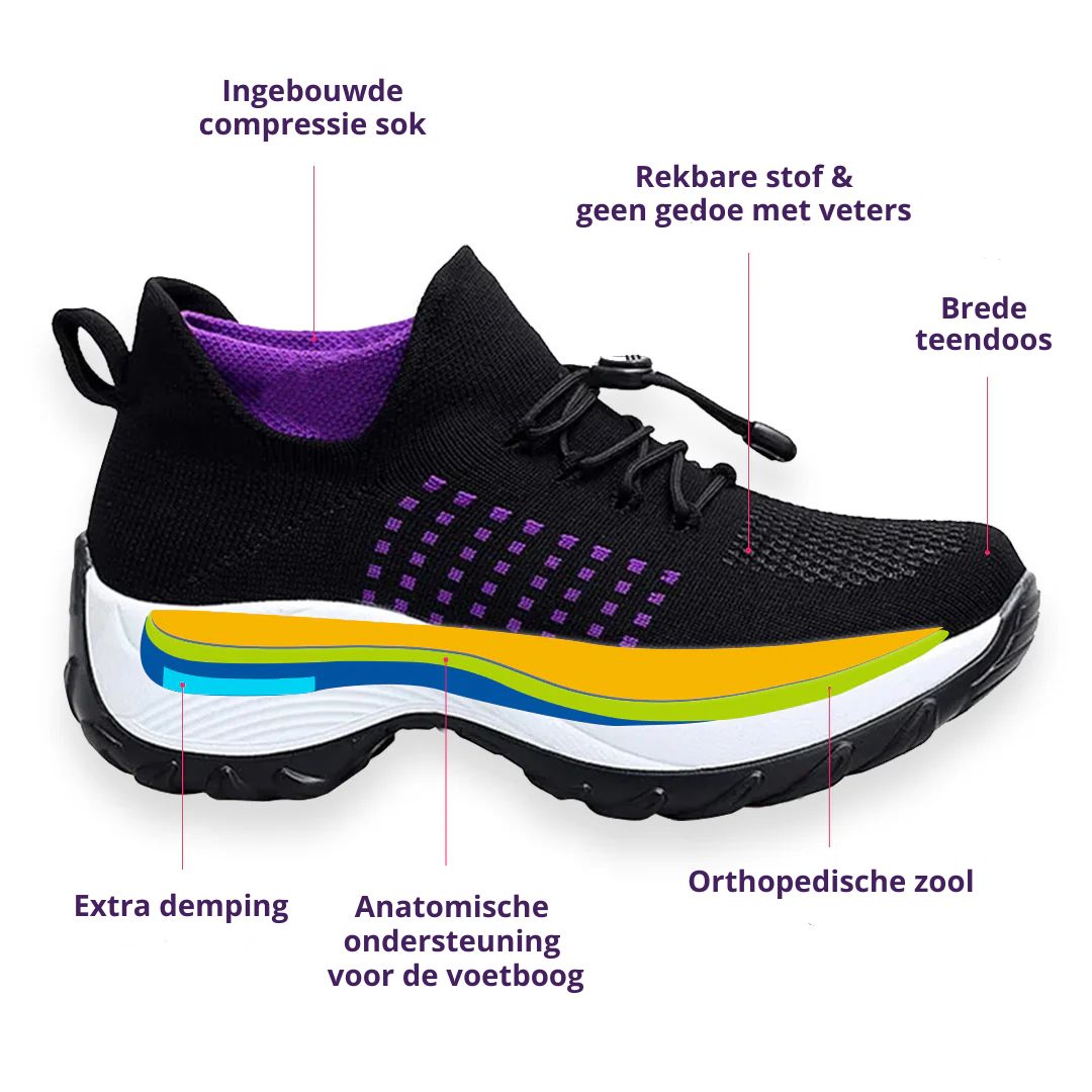 Albert | Men's Cushioned Trainers Raised Arch Support Shock-Absorbing Sole