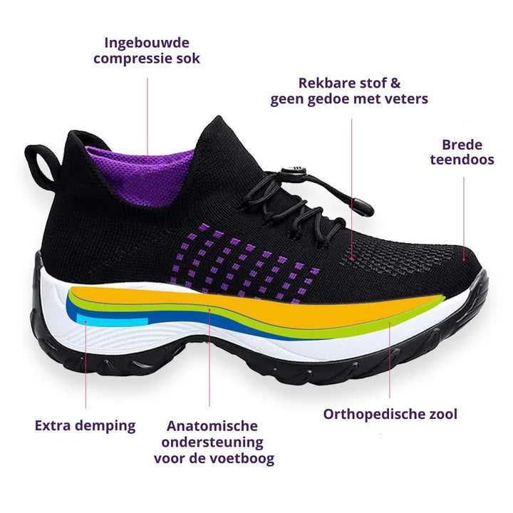 Albert | Men's Cushioned Trainers Raised Arch Support Shock-Absorbing Sole