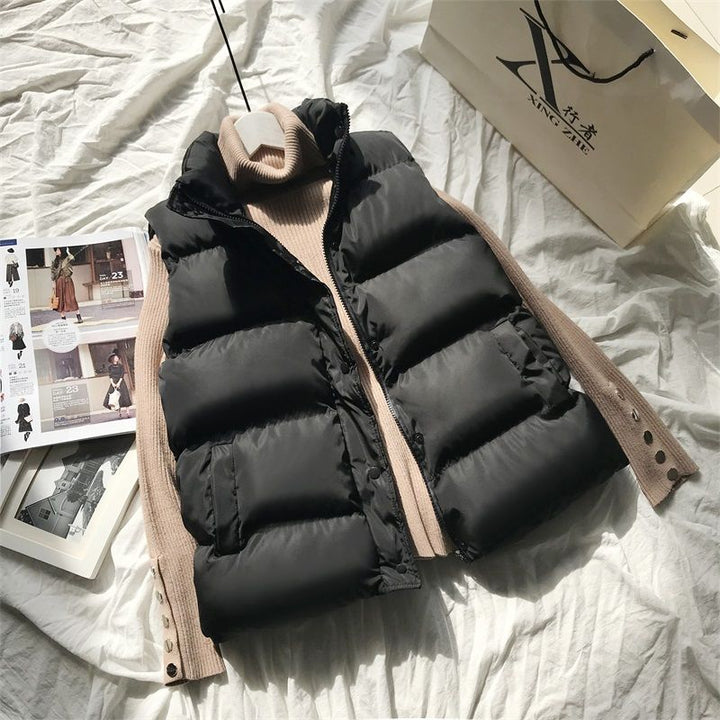Women’s Padded Bodywarmer – High Collar Gilet for Transitional Layering