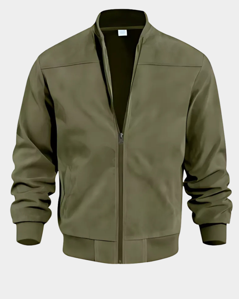 Lachlan | Men's Windproof Bomber Jacket Funnel Neck Ribbed Cuffs