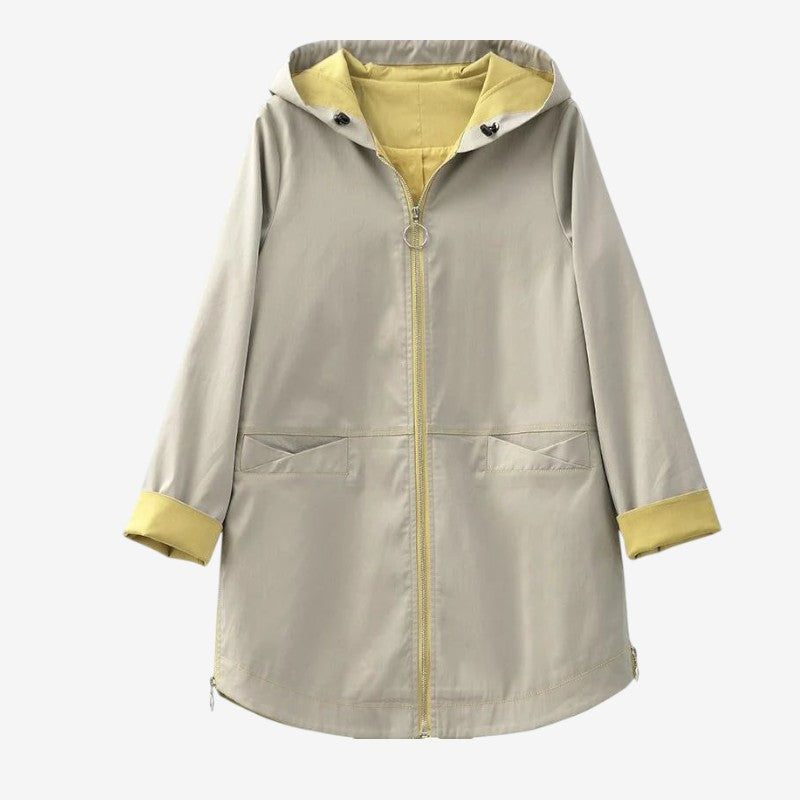 Florence | Women's Hooded Parka Loose Fit Adjustable Side Zips