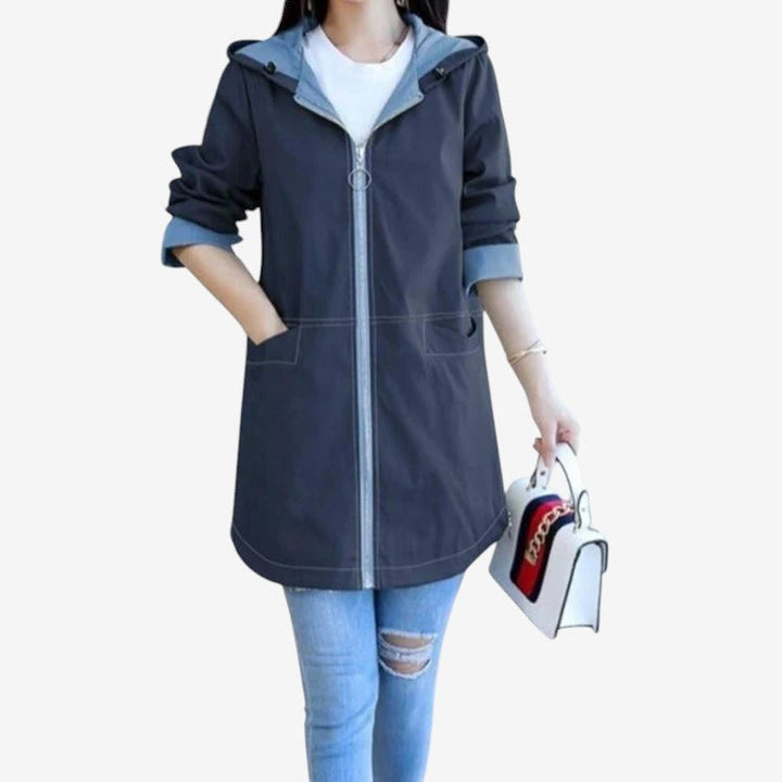 Florence | Women's Hooded Parka Loose Fit Adjustable Side Zips