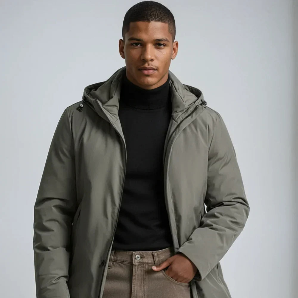 Teddy | Men's Lined Waterproof Winter Coat with High Collar