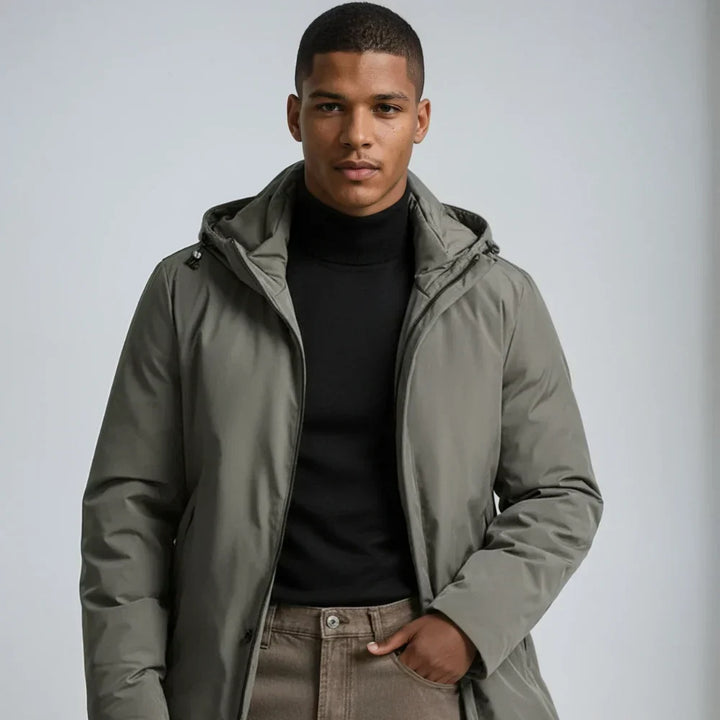 Teddy | Men's Lined Waterproof Winter Coat with High Collar