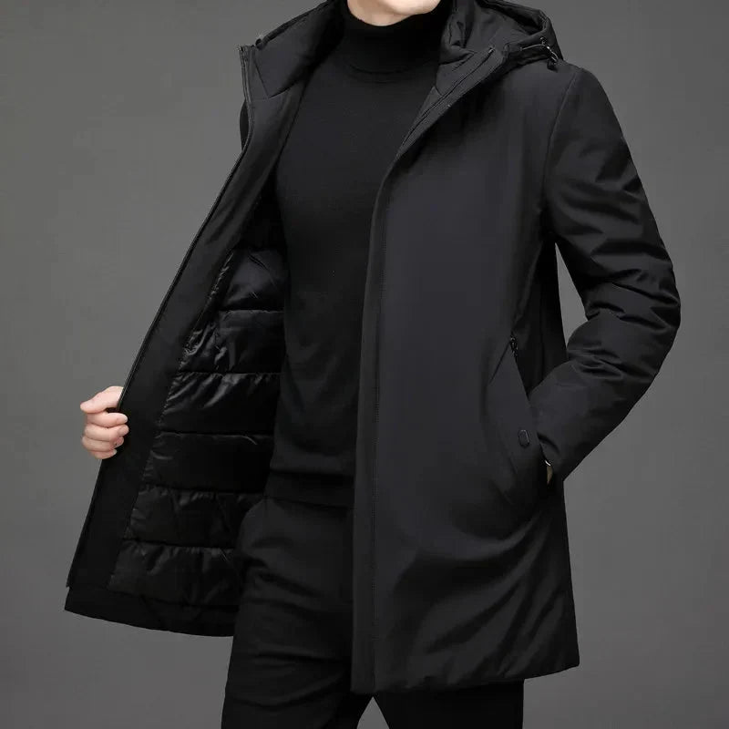 Teddy | Men's Lined Waterproof Winter Coat with High Collar