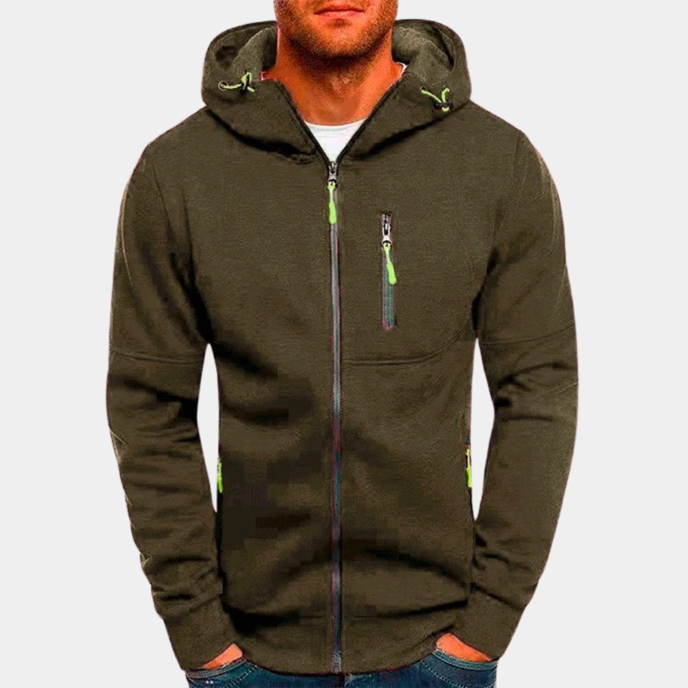 Karl | Men's Full-Zip Hoodie Relaxed Fit Soft Breathable Fabric