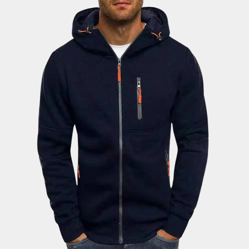 Karl | Men's Full-Zip Hoodie Relaxed Fit Soft Breathable Fabric