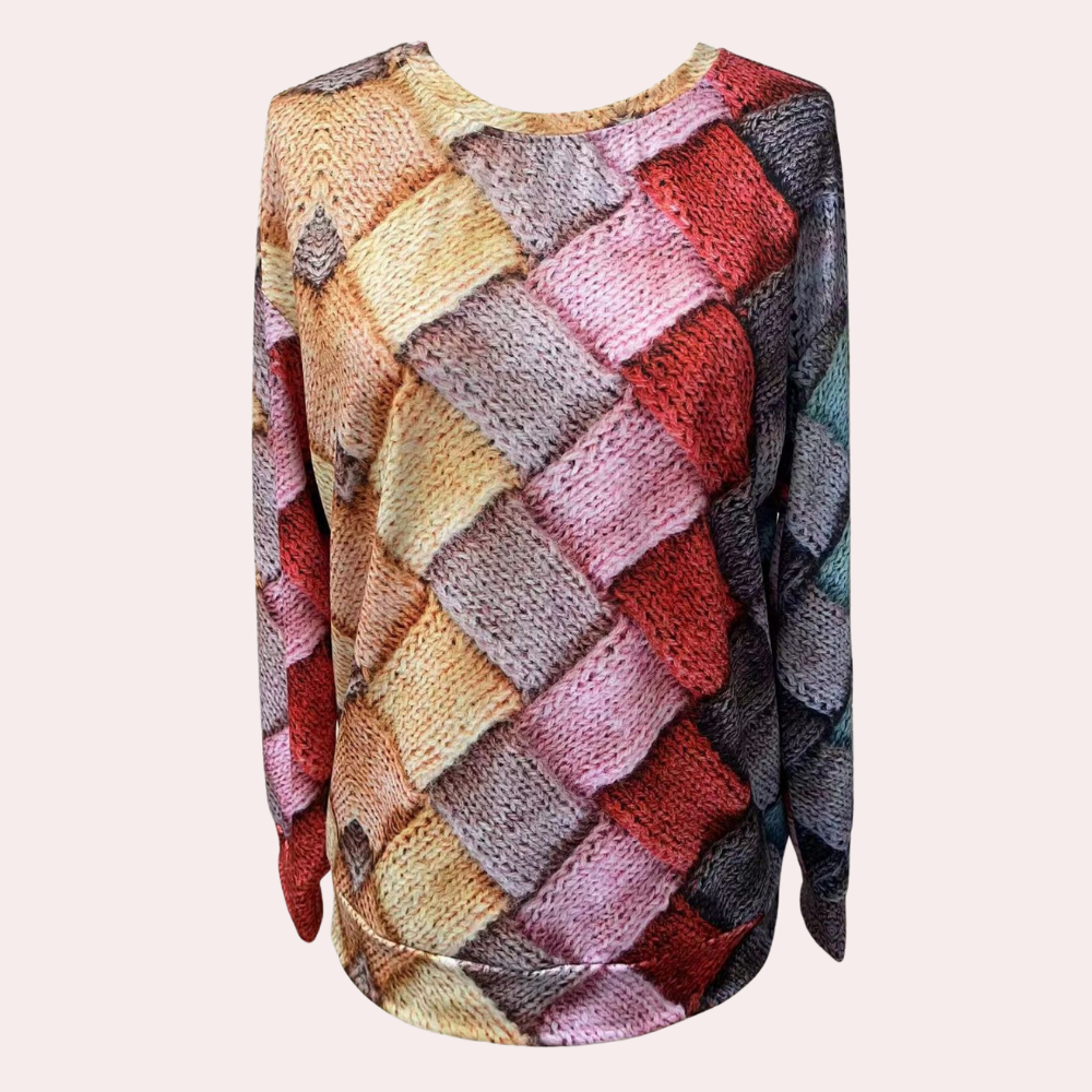 Bella | Women's Textured Knit Jumper Relaxed Fit Raglan Sleeves