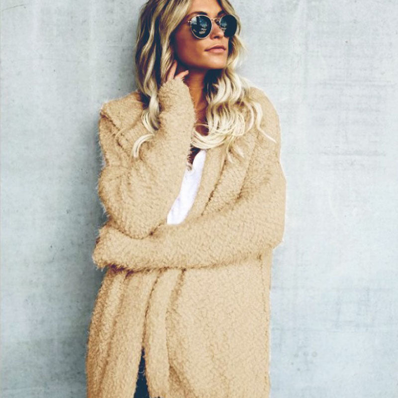 Alice | Women's Hooded Cardigan Soft Lined Zip & Button Front Relaxed Fit