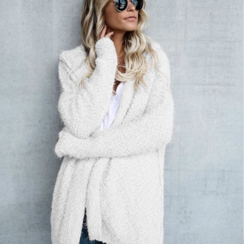 Alice | Women's Hooded Cardigan Soft Lined Zip & Button Front Relaxed Fit