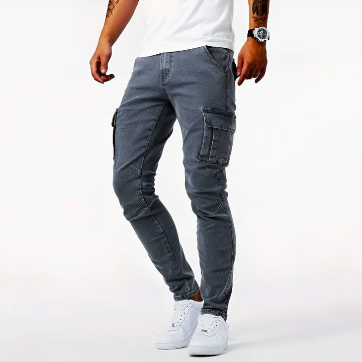 Harry | Men's Slim Fit Cargo Jeans with Side Pockets