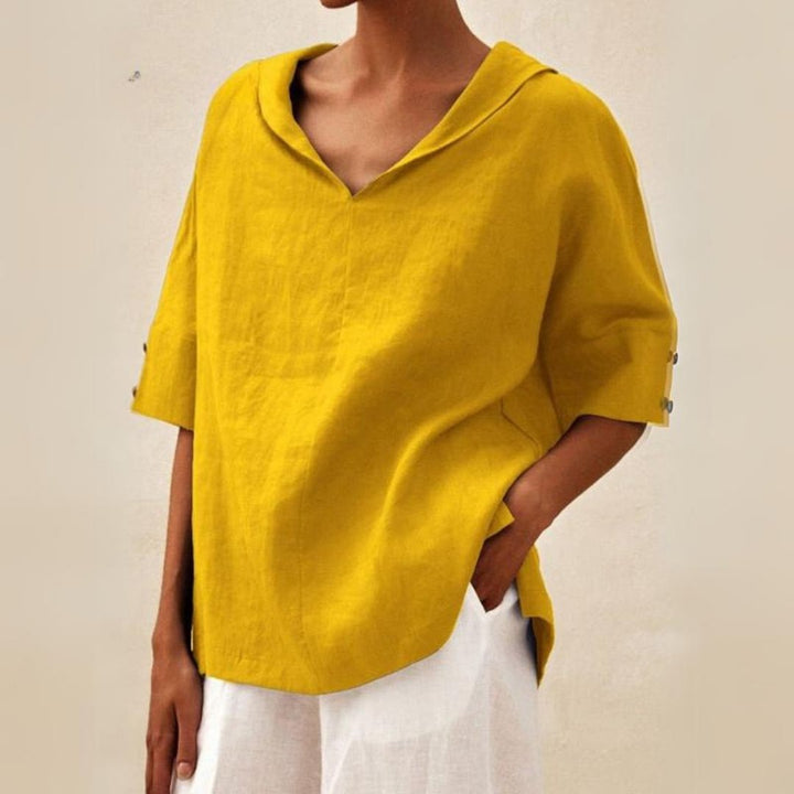 Cora | Women's Casual V-Neck Blouse Relaxed Fit Lightweight Fabric