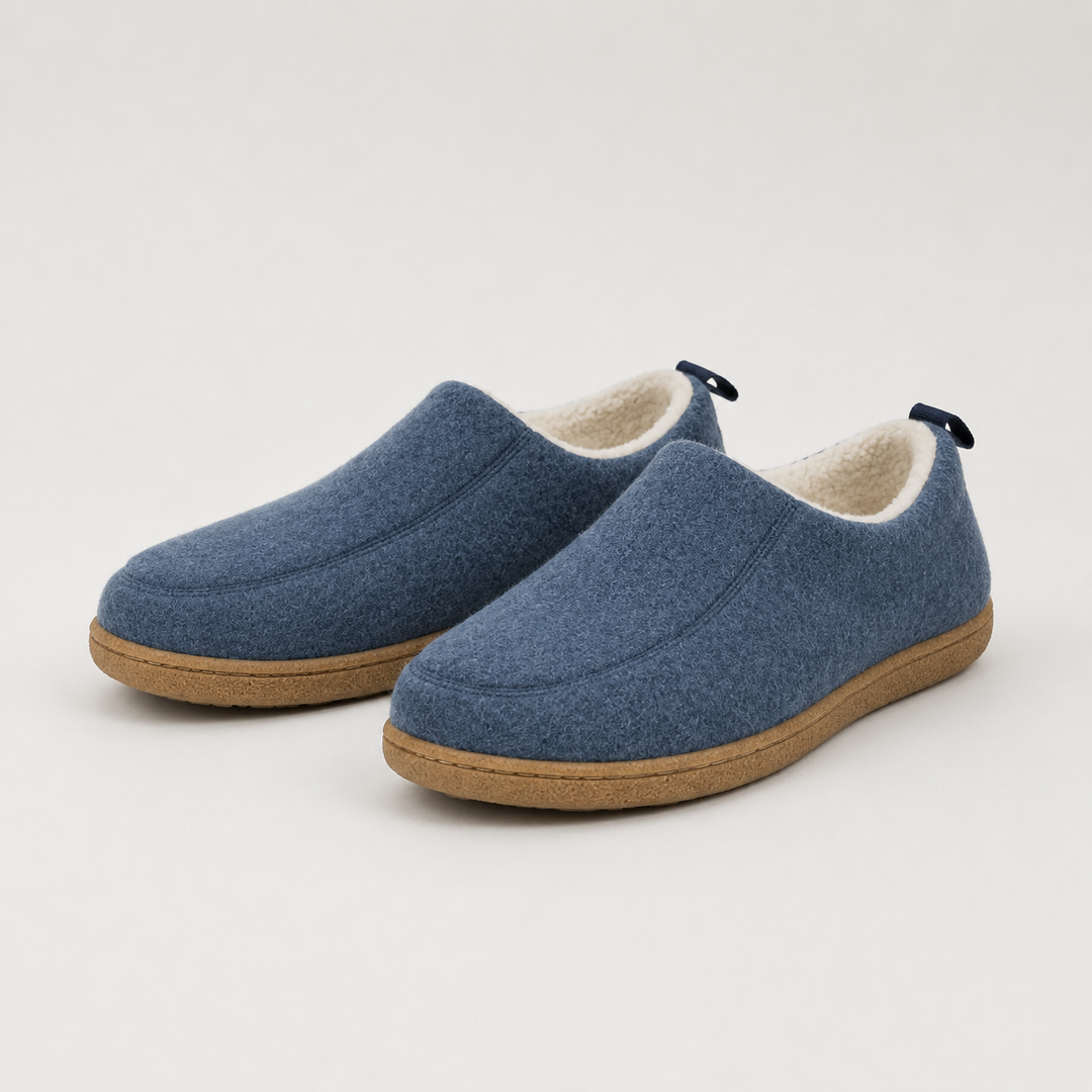 Genevieve | Women's Fleece-Lined Slippers Slip-On Hard Sole