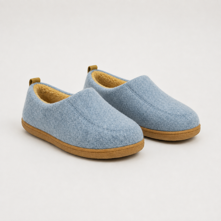 Genevieve | Women's Fleece-Lined Slippers Slip-On Hard Sole