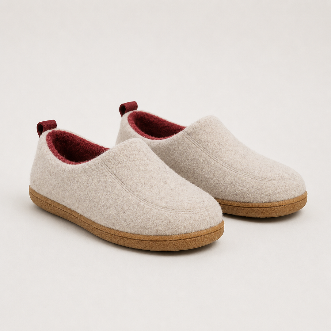 Genevieve | Women's Fleece-Lined Slippers Slip-On Hard Sole