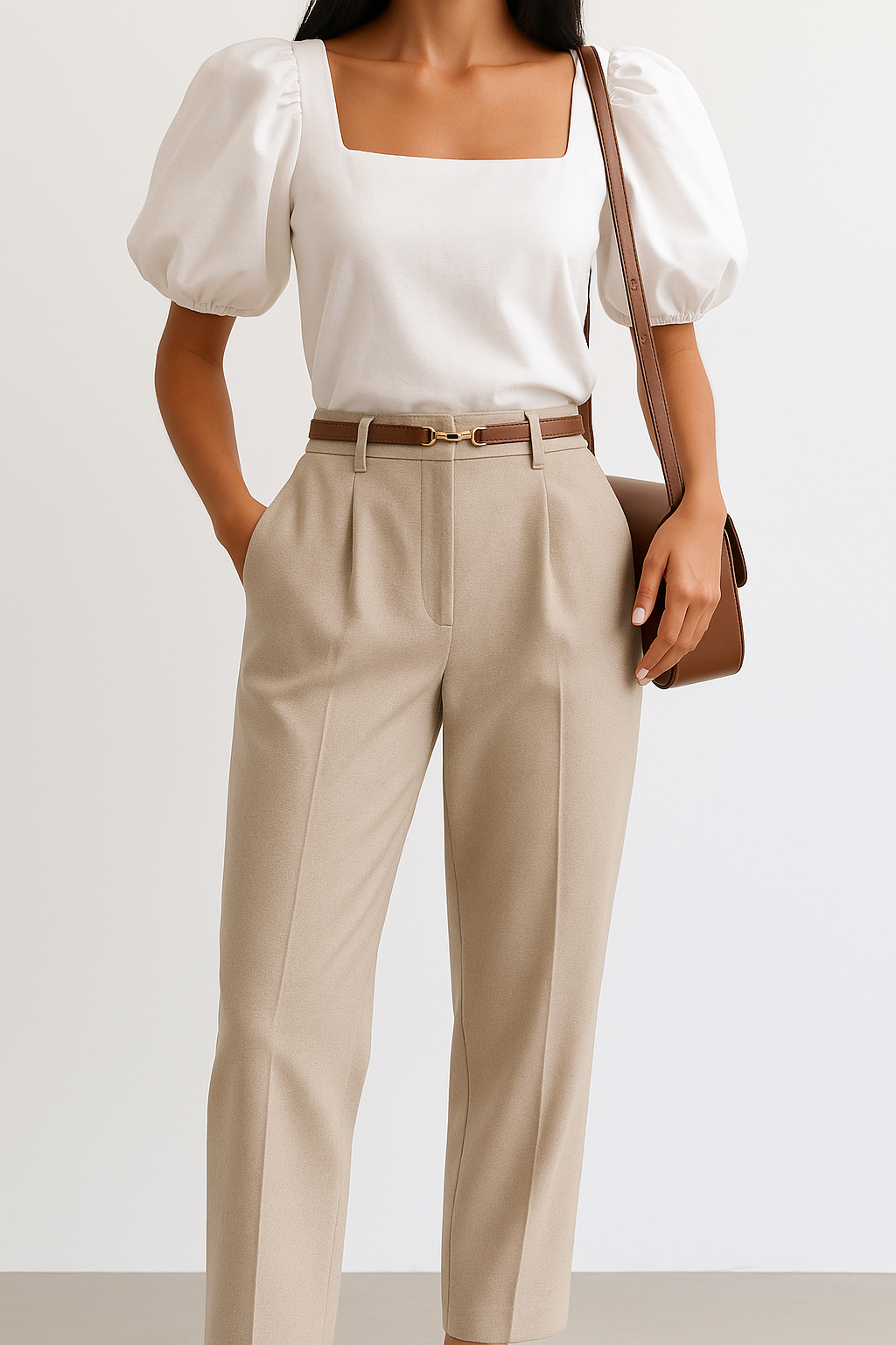 Mirelle Wide Leg Tailored Wool Trousers