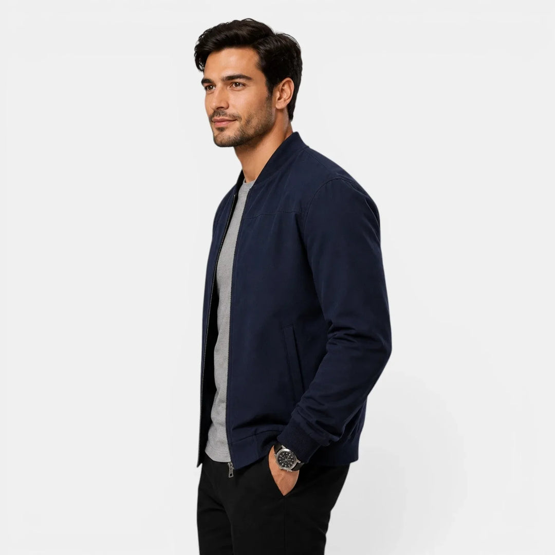 George | Men's Bomber Jacket Ribbed Collar & Cuffs Regular Fit