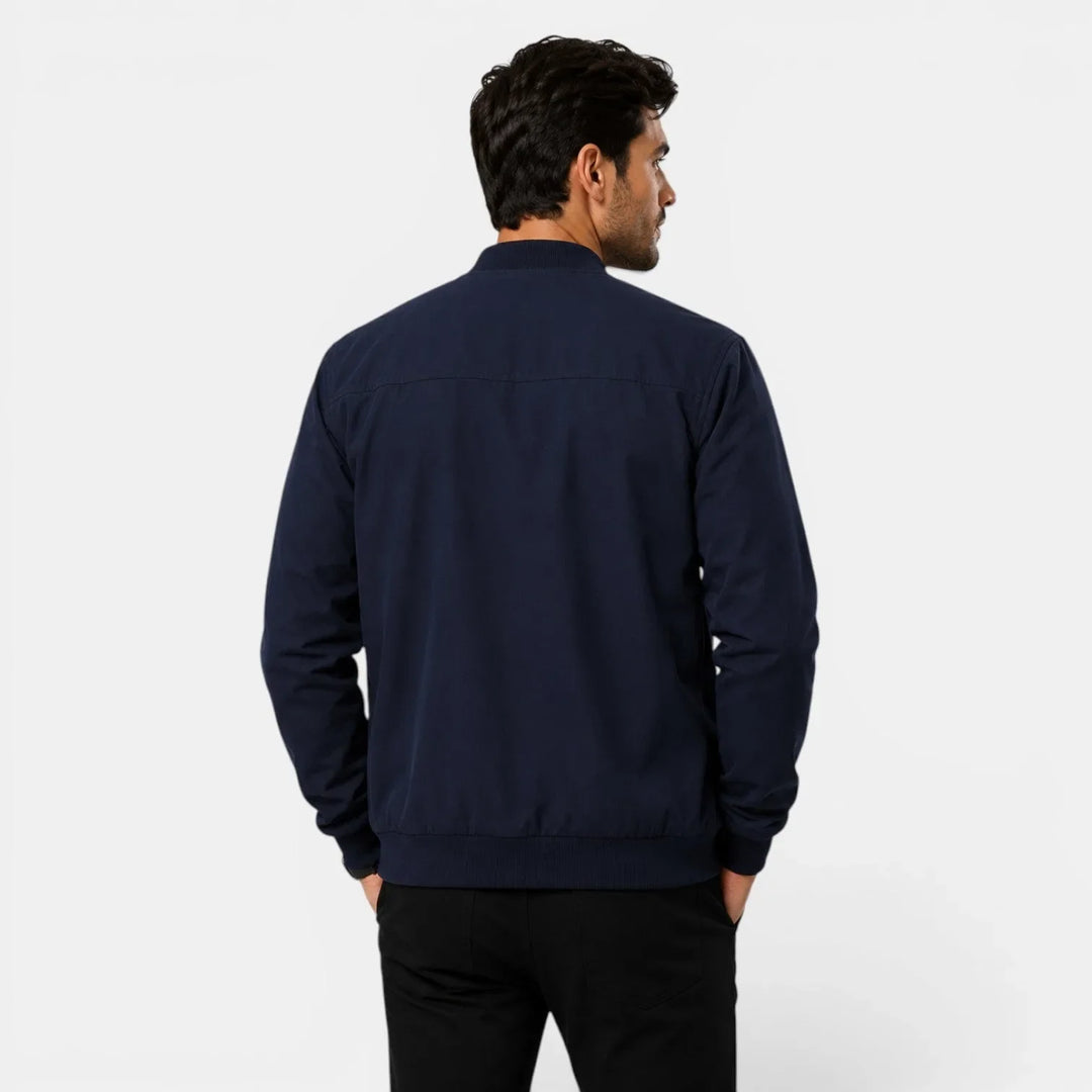 George | Men's Bomber Jacket Ribbed Collar & Cuffs Regular Fit