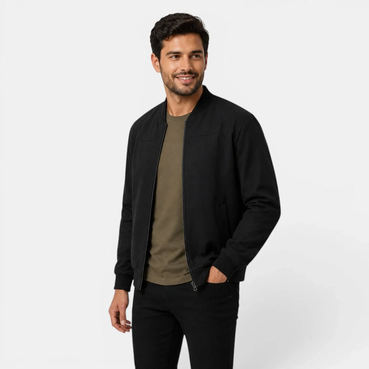 George | Men's Bomber Jacket Ribbed Collar & Cuffs Regular Fit