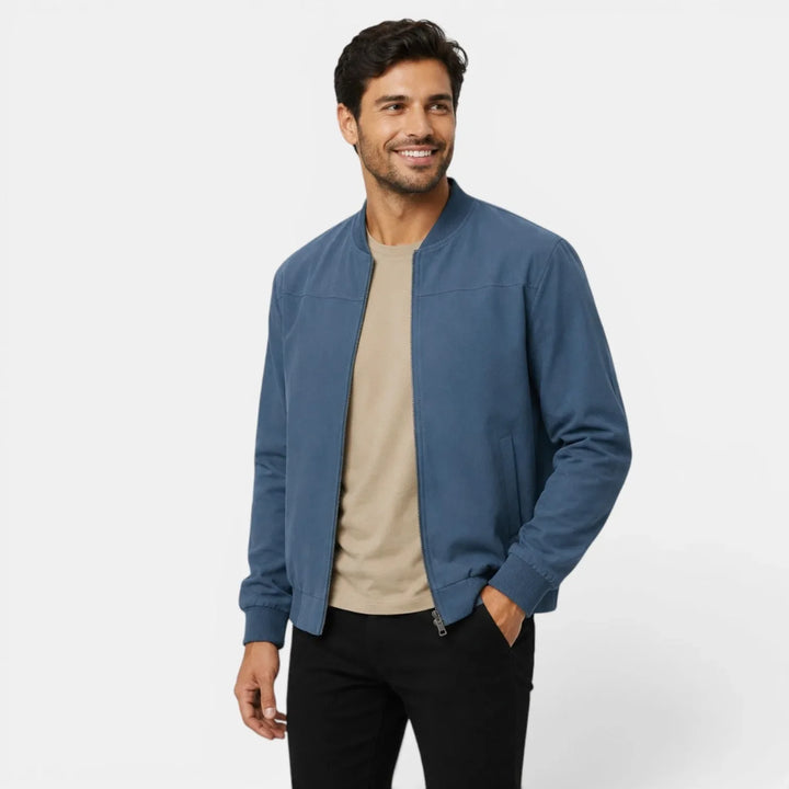 George | Men's Bomber Jacket Ribbed Collar & Cuffs Regular Fit