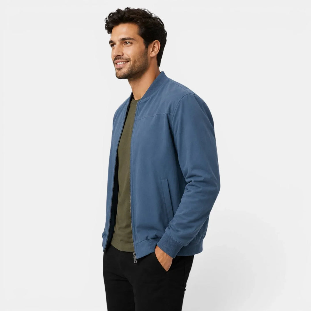 George | Men's Bomber Jacket Ribbed Collar & Cuffs Regular Fit