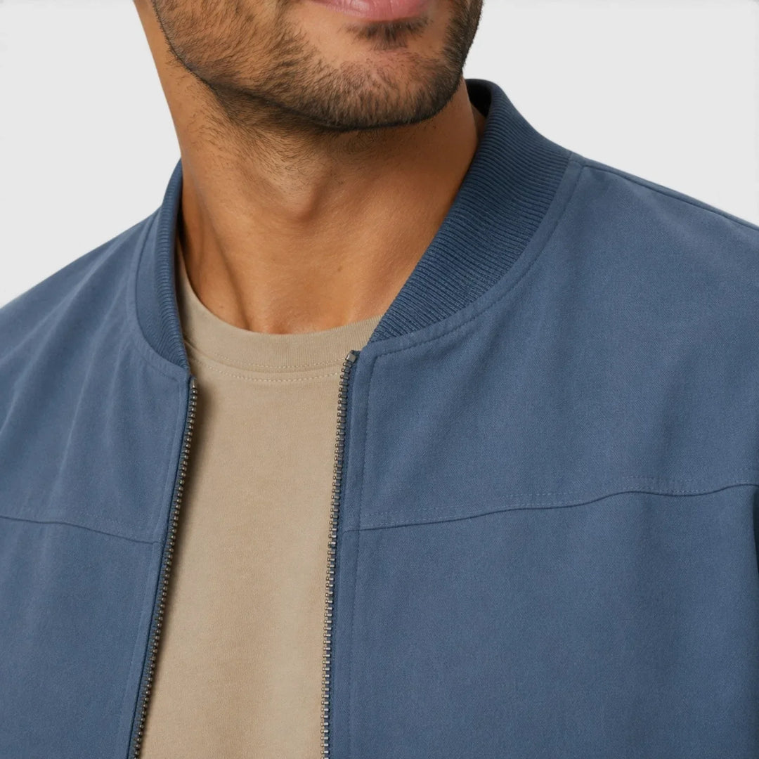 George | Men's Bomber Jacket Ribbed Collar & Cuffs Regular Fit