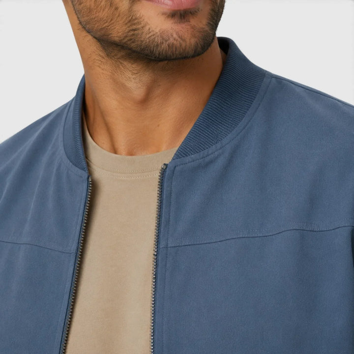 George | Men's Bomber Jacket Ribbed Collar & Cuffs Regular Fit