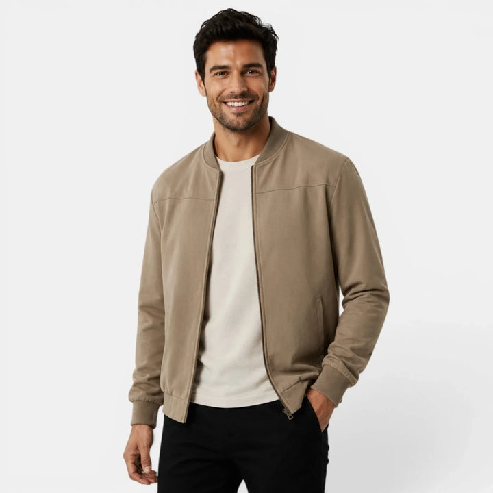 George | Men's Bomber Jacket Ribbed Collar & Cuffs Regular Fit