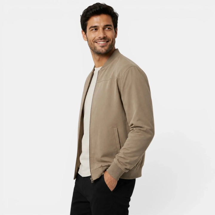 George | Men's Bomber Jacket Ribbed Collar & Cuffs Regular Fit
