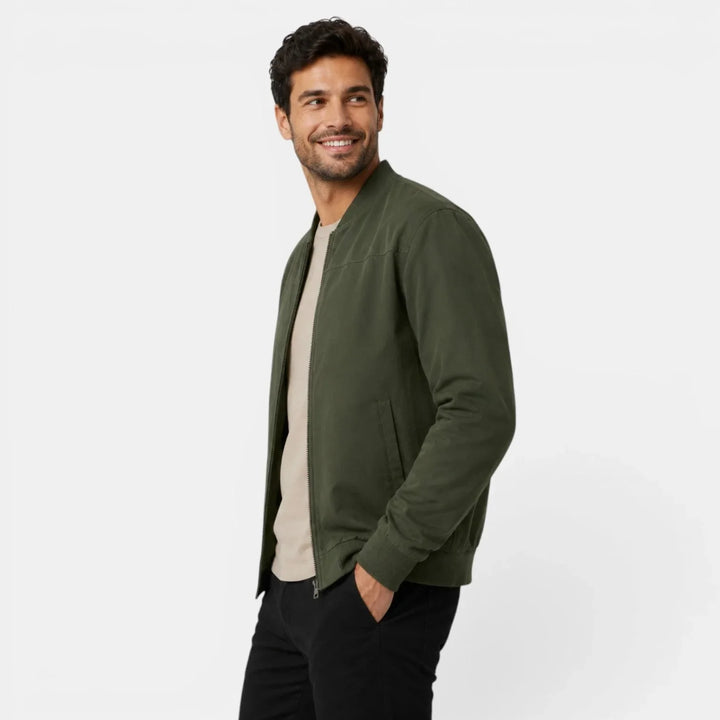 George | Men's Bomber Jacket Ribbed Collar & Cuffs Regular Fit